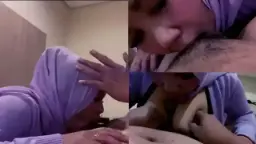 Sepongan Tante Jilbab Ungu, Nafsu Menggila Di Balik Kain Tipis.